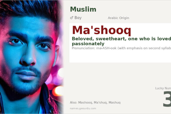 Ma’shooq Name Meaning — Arabic Origin, Boy Name & Details (2025)