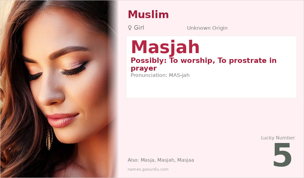 Masjah Name Meaning and Details