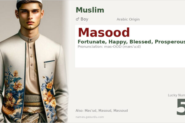 Masood Name Meaning — Arabic Origin, Boy & Details (2025)