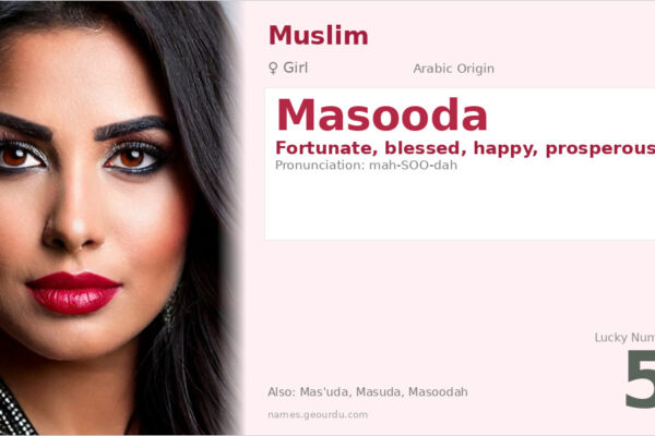 Masooda Name Meaning — Arabic Origin, Girl Name & Details (2025)
