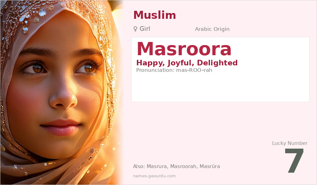 Masroora Name Meaning and Details