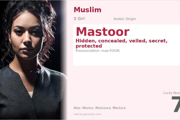 Mastoor Name Meaning — Arabic Origin, Girl Name & Details (2025)