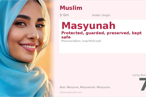 Masyunah Name Meaning — Arabic Origin, Girl Name & Details (2025)