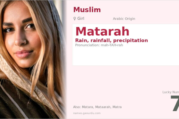 Matarah Name Meaning — Arabic Origin, Girl Name & Details (2025)