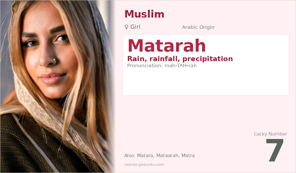 Matarah Name Meaning and Details