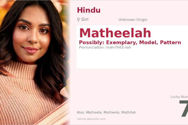 Matheelah Name Meaning — Origin, Gender & Details (2025)