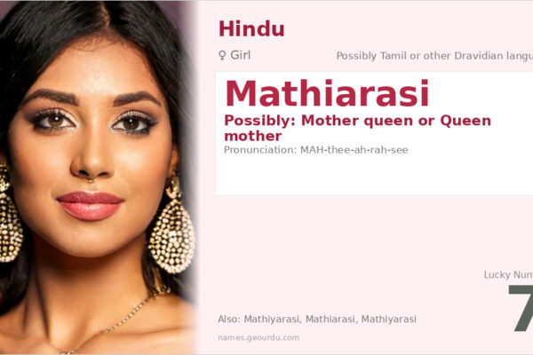 Mathiarasi Name Meaning — Origin, Gender & Details (2025)