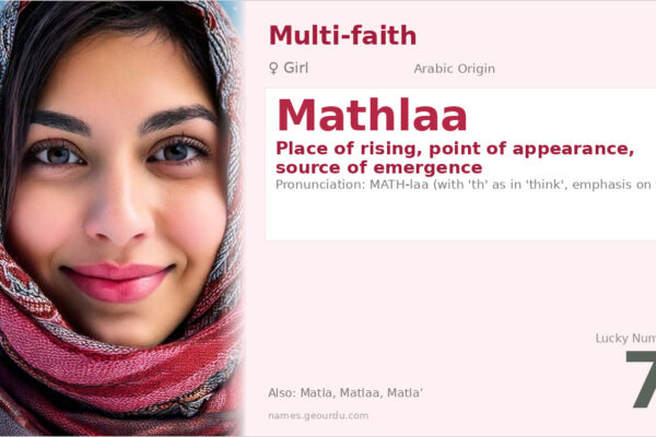 Mathlaa Name Meaning — Arabic Origin, Girl Name & Details (2025)