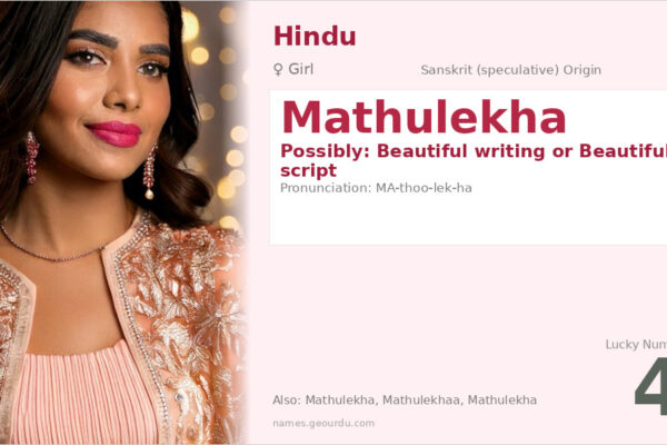 Mathulekha Name Meaning — Origin, Gender & Details (2025)