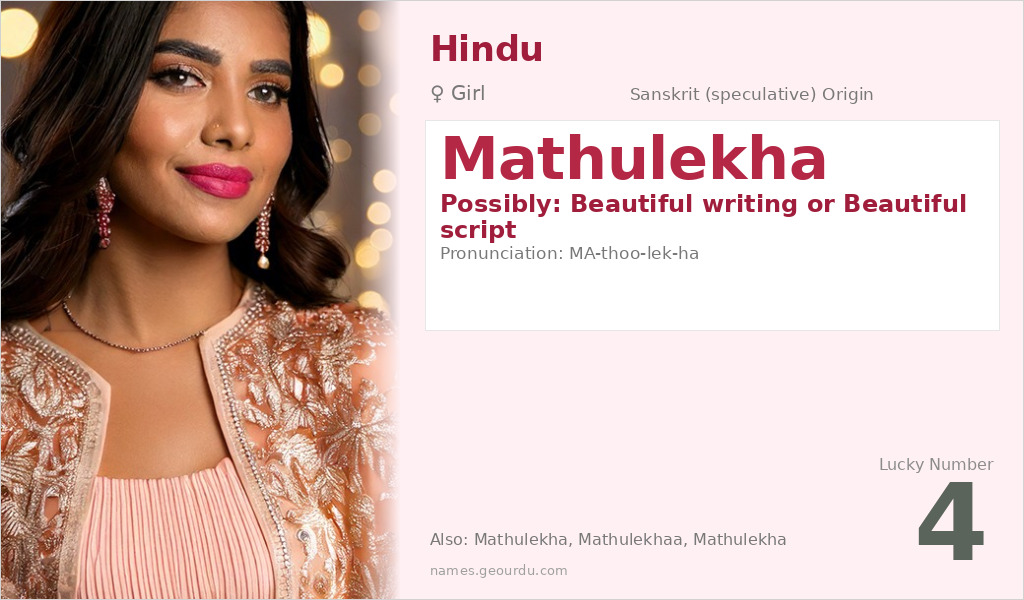 Mathulekha Name Meaning and Details
