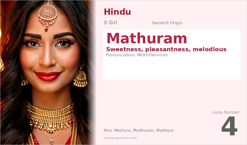 Mathuram Name Meaning and Details