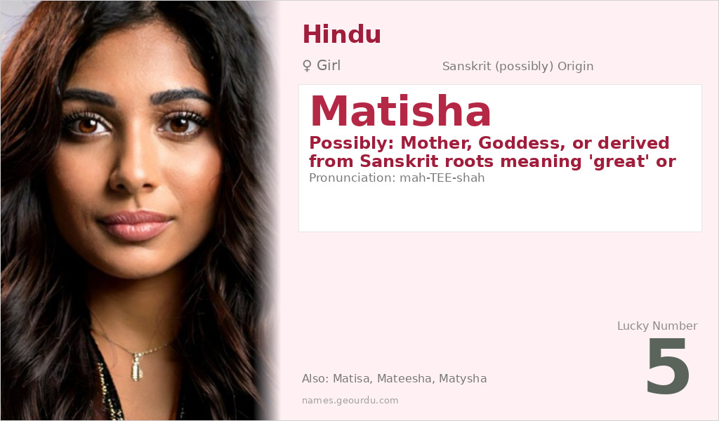 Matisha Name Meaning and Details