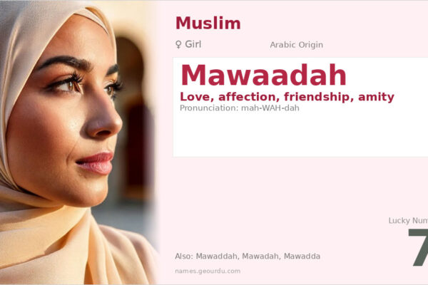 Mawaadah Name Meaning — Arabic Origin, Girl’s Name & Islamic Significance (2025)