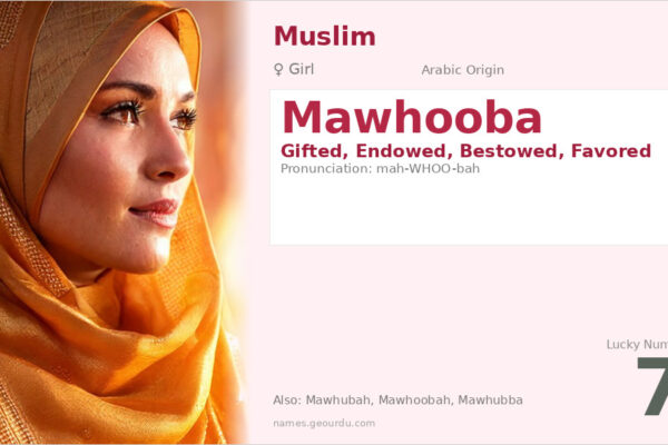 Mawhooba Name Meaning — Arabic Origin, Girl Name & Details (2025)
