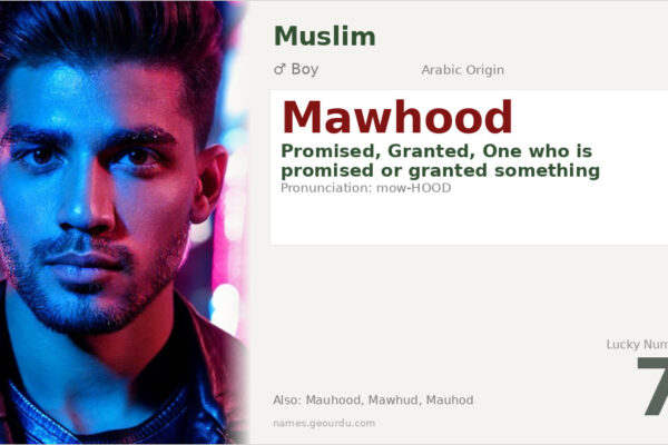 Mawhood Name Meaning — Arabic Origin, Boy Name & Details (2025)