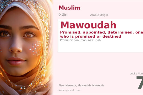 Mawoudah Name Meaning — Arabic Origin, Girl & Details (2025)