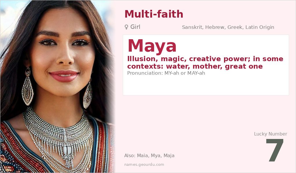 Maya Name Meaning and Details