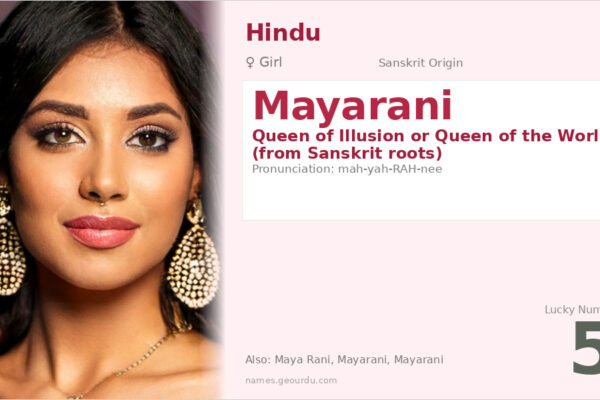 Mayarani Name Meaning — Sanskrit Origin, Girl Name & Details (2025)