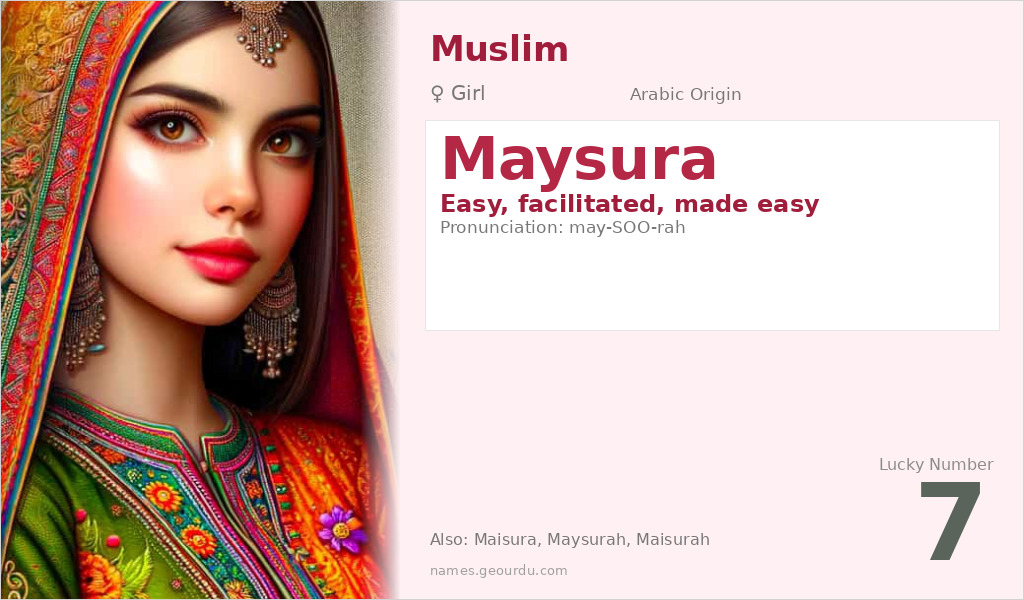 Maysura Name Meaning and Details