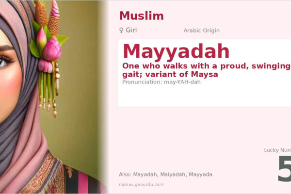 Mayyadah Name Meaning — Arabic Origin, Girl Name & Details (2025)