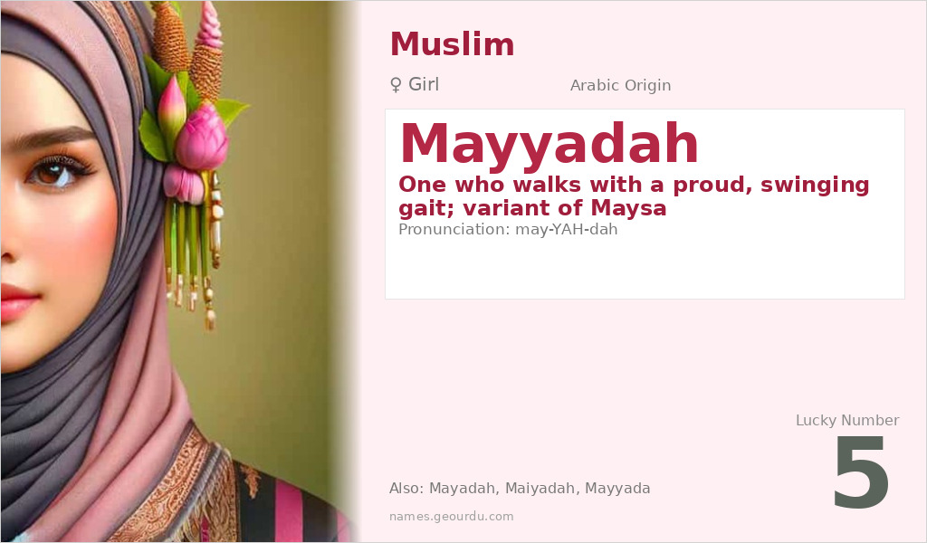 Mayyadah Name Meaning and Details