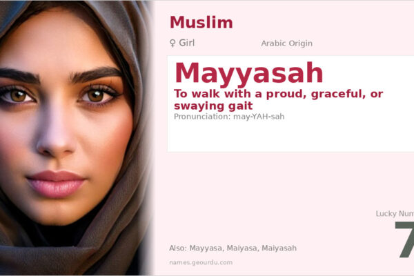 Mayyasah Name Meaning — Arabic Origin, Girl & Details (2025)