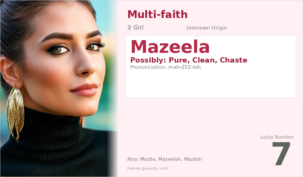 Mazeela Name Meaning and Details