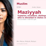 Maziyyah Name Meaning and Details