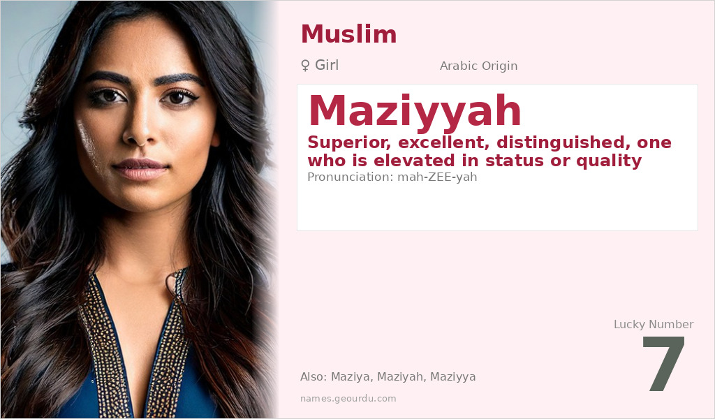 Maziyyah Name Meaning and Details