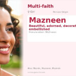 Mazneen Name Meaning and Details