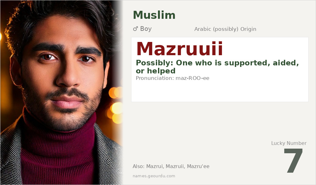 Mazruuii Name Meaning and Details