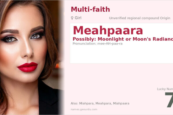 Meahpaara Name Meaning — Origin, Gender & Details (2025)