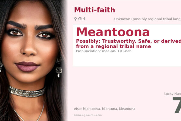 Meantoona Name Meaning — Origin, Gender & Details (2025)