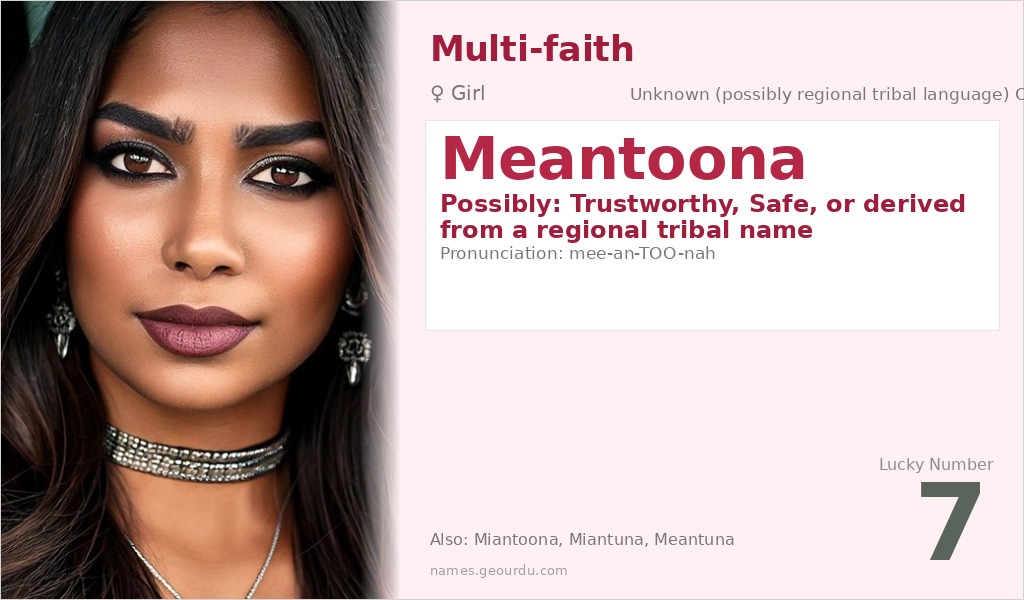 Meantoona Name Meaning and Details