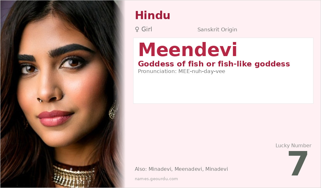 Meendevi Name Meaning and Details