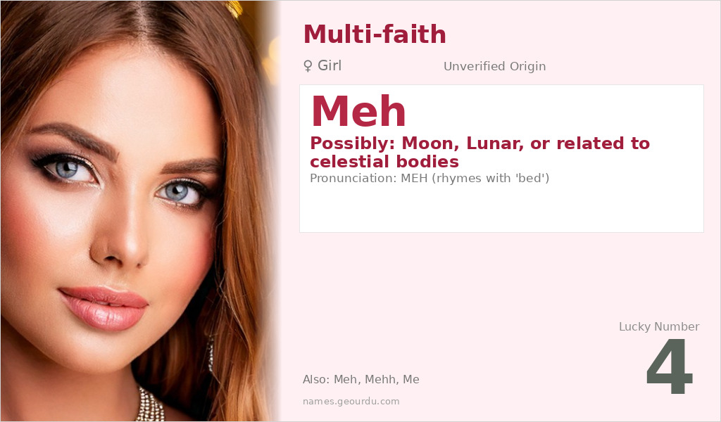 Meh Name Meaning and Details