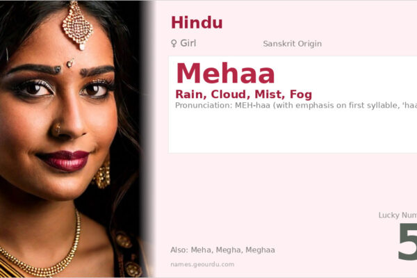 Mehaa Name Meaning — Sanskrit Origin, Girl Name & Details (2025)