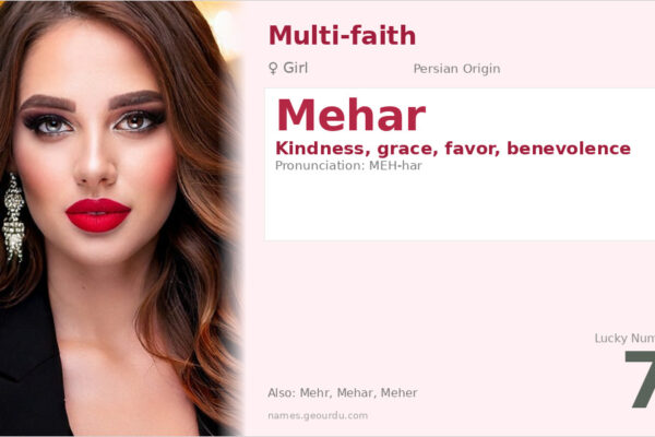 Mehar Name Meaning — Persian Origin, Girl Name & Details (2025)
