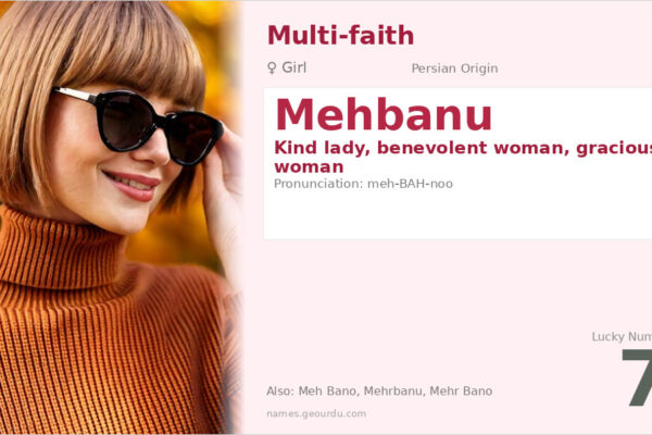 Mehbanu Name Meaning — Persian Origin, Girl Name & Details (2025)