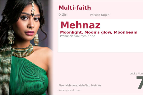 Mehnaz Name Meaning — Persian Origin, Girl Name & Details (2025)