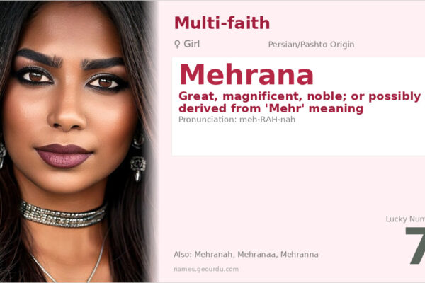 Mehrana Name Meaning — Persian/Pashto Origin, Girl Name & Details (2025)