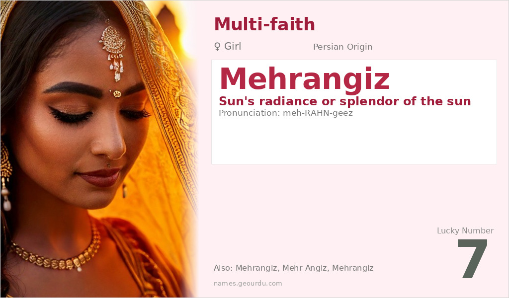 Mehrangiz Name Meaning and Details