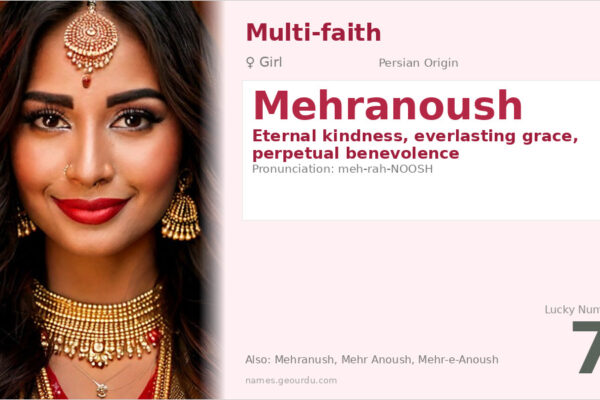 Mehranoush Name Meaning — Persian Origin, Girl Name & Details (2025)