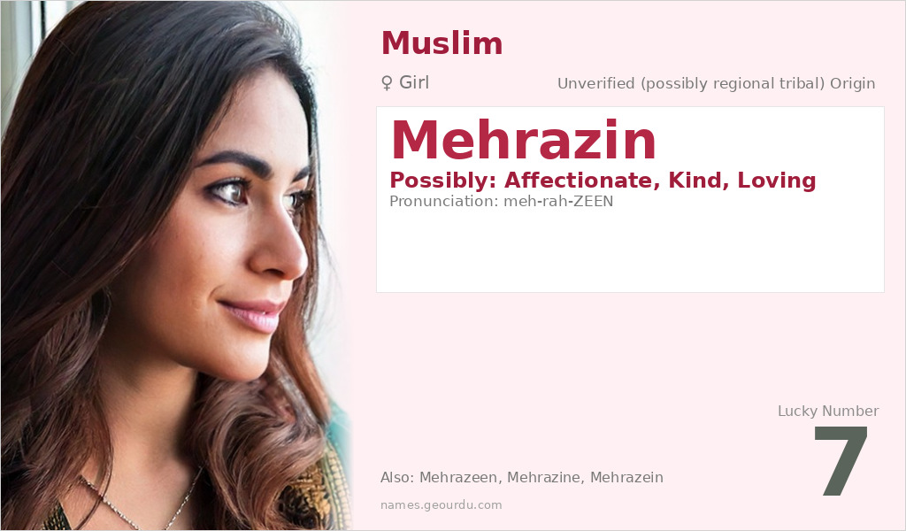 Mehrazin Name Meaning and Details