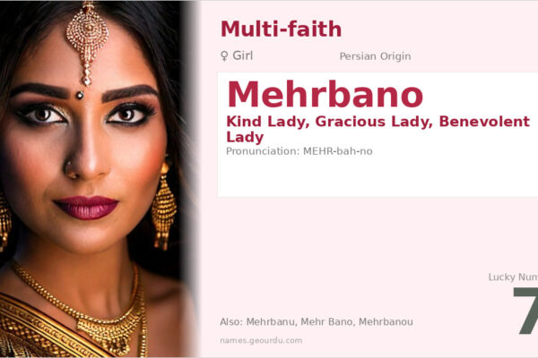 Mehrbano Name Meaning — Persian Origin, Girl Name & Cultural Significance (2025)