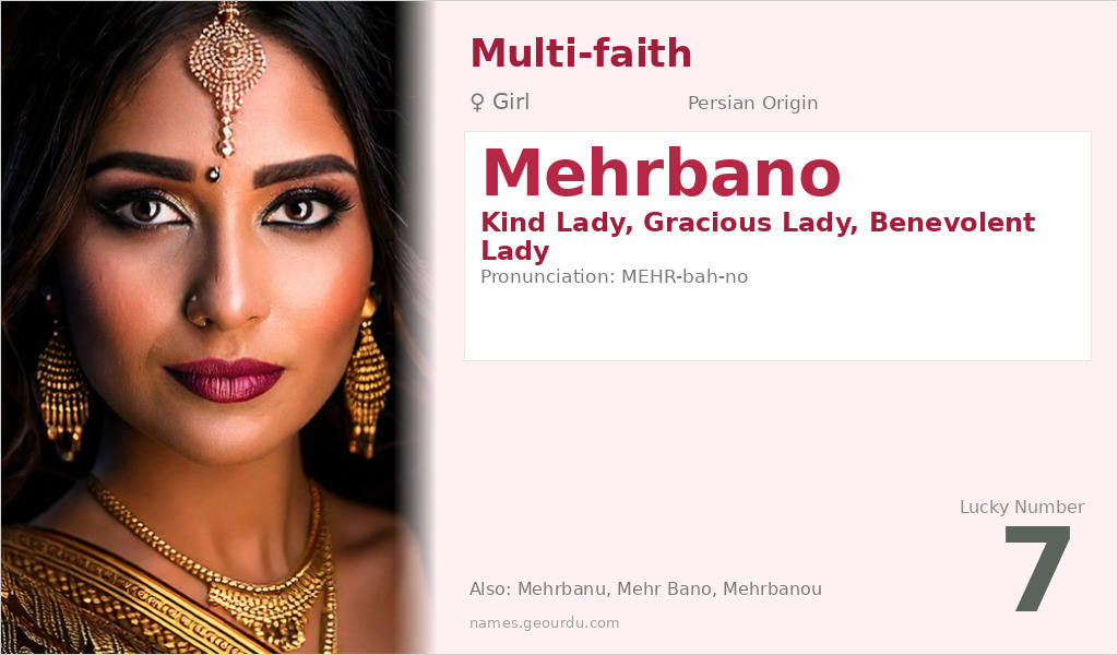 Mehrbano Name Meaning and Details