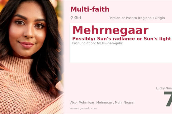 Mehrnegaar Meaning — Origin, Gender & Details (2025)