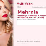 Mehrnia Name Meaning and Details