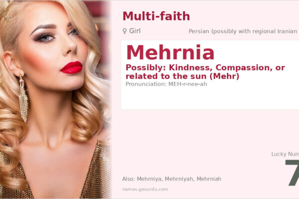 Mehrnia Name Meaning — Origin, Gender & Details (2025)