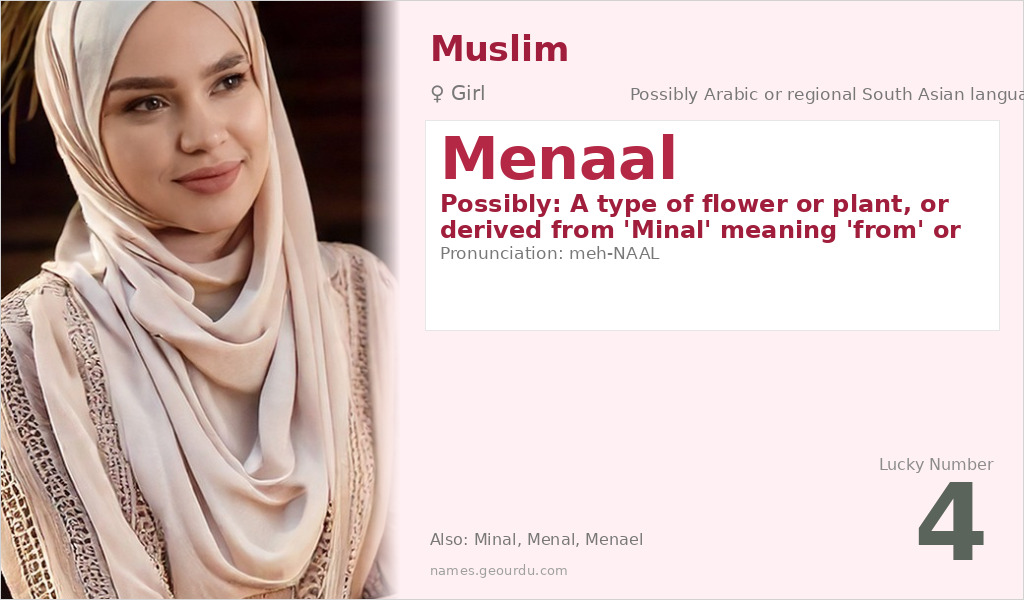 Menaal Name Meaning and Details